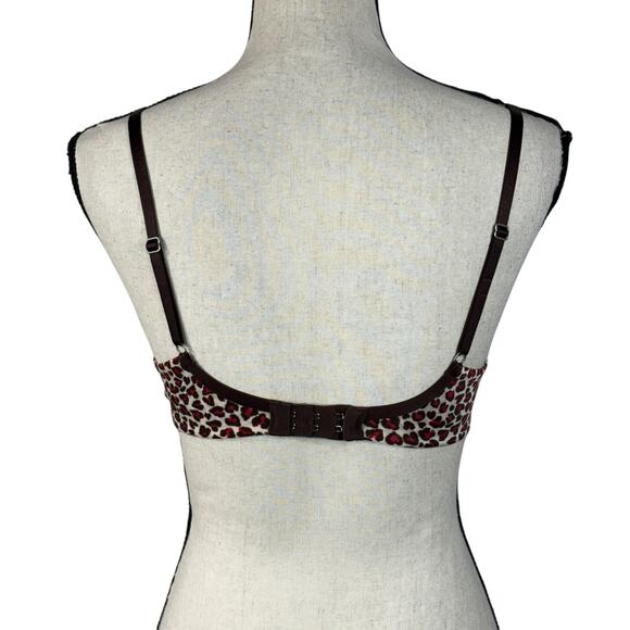 Victoria’s Secret SZ 34C Biofit Demi Uplift Bra Leopard Print Push-Up Adjustable - Picture 4 of 8